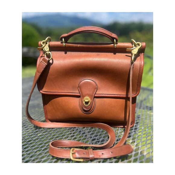 Coach Willis British Tan Handbag cross shoulder bag vintage - Picture 1 of 7